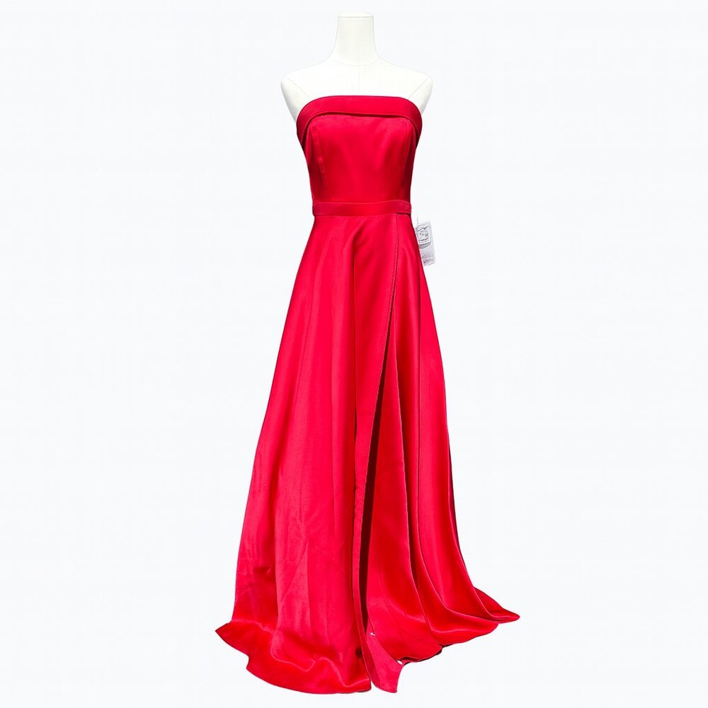 Xscape NWT Strapless Red Gown Size 4 Formal A-Line Evening Prom Dress